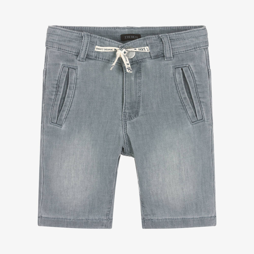 IKKS - Boys Grey Denim Shorts | Childrensalon