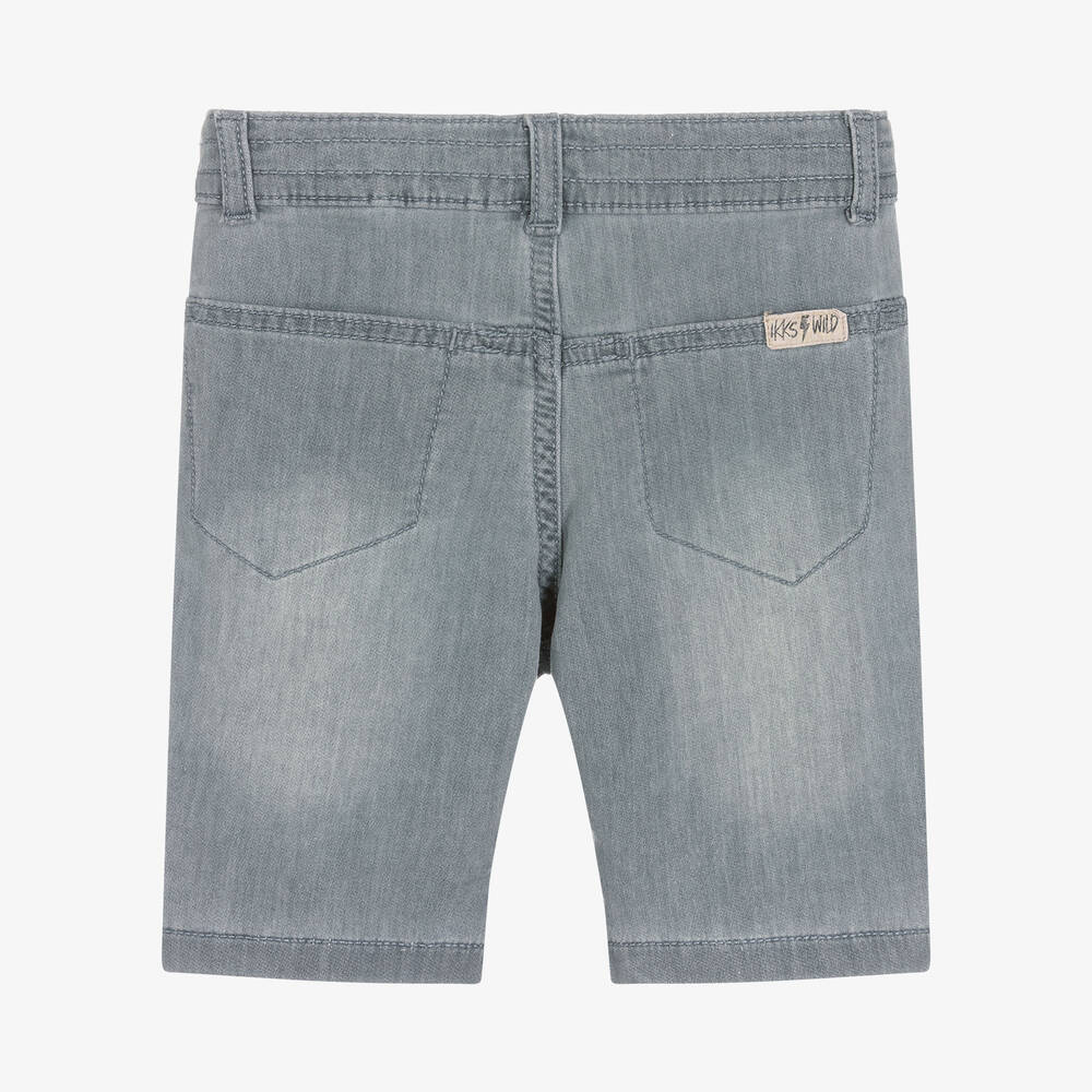 IKKS-Boys Grey Denim Shorts | Childrensalon Outlet