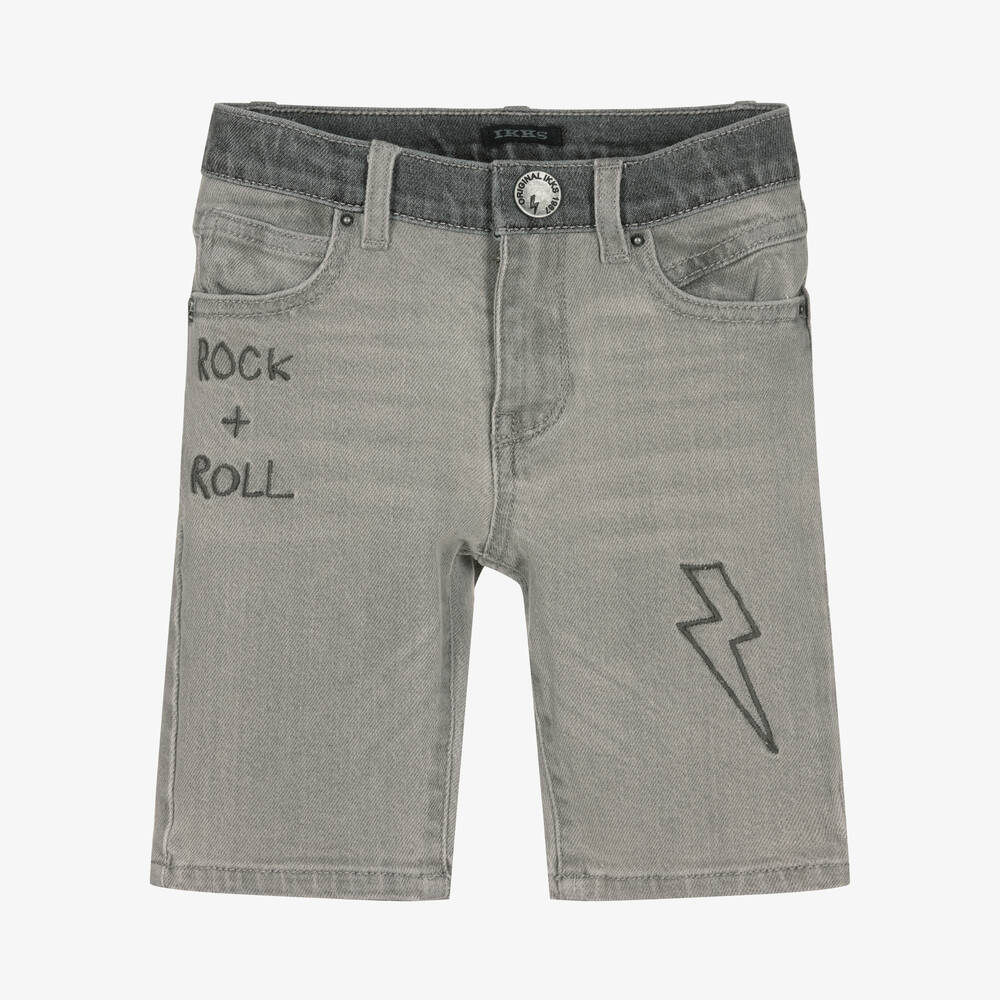 IKKS - Boys Grey Denim Shorts | Childrensalon