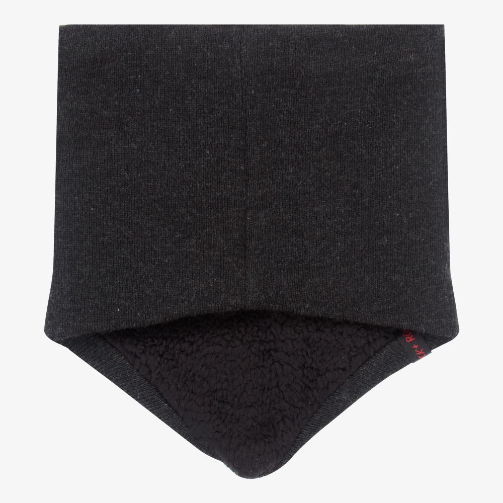 IKKS-طقم قبعة وسنود أكريليك محبوك لون رمادي داكن للأولاد | Childrensalon Outlet