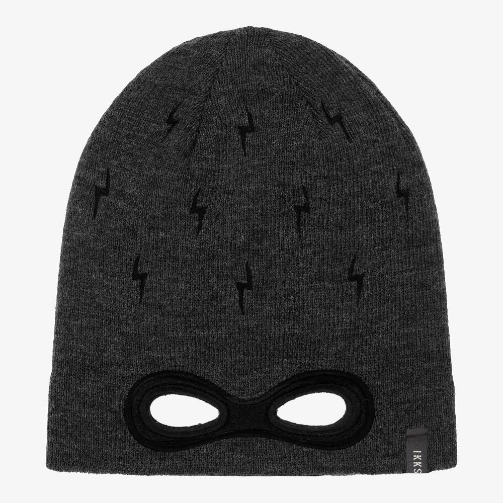 IKKS Bonnet gris en maille gar on Childrensalon Outlet