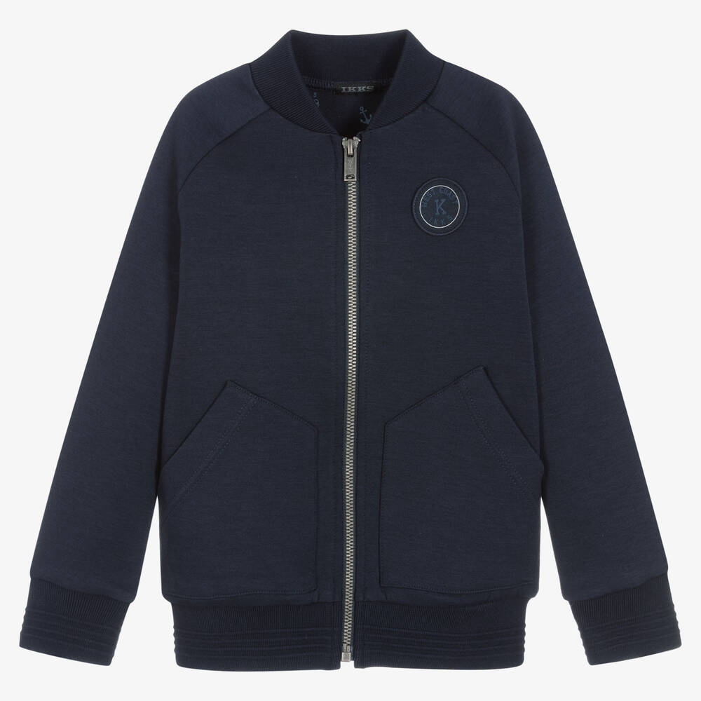 IKKS - Boys Navy Blue Bomber Jacket | Childrensalon