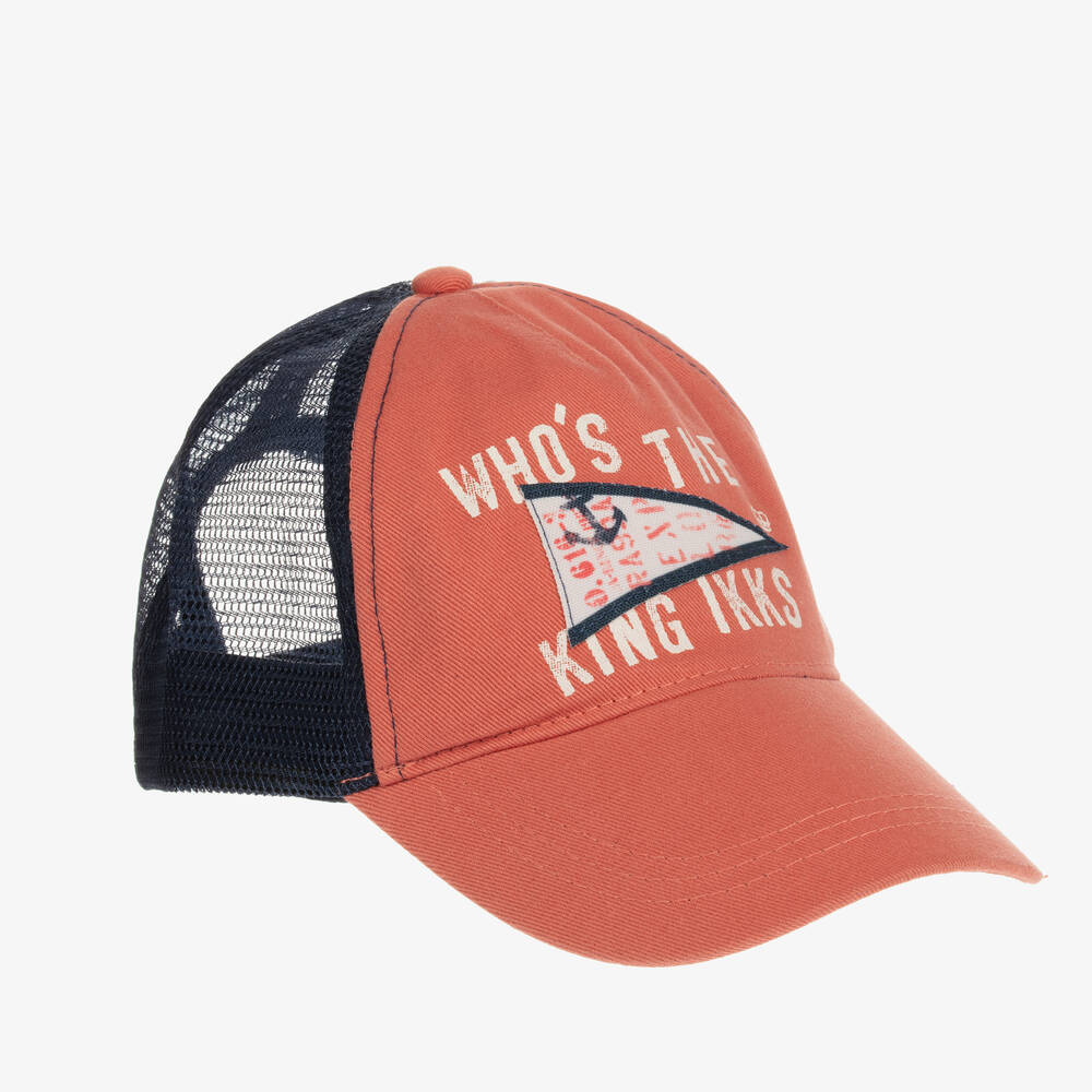 IKKS - Boys Orange & Blue Logo Cap | Childrensalon