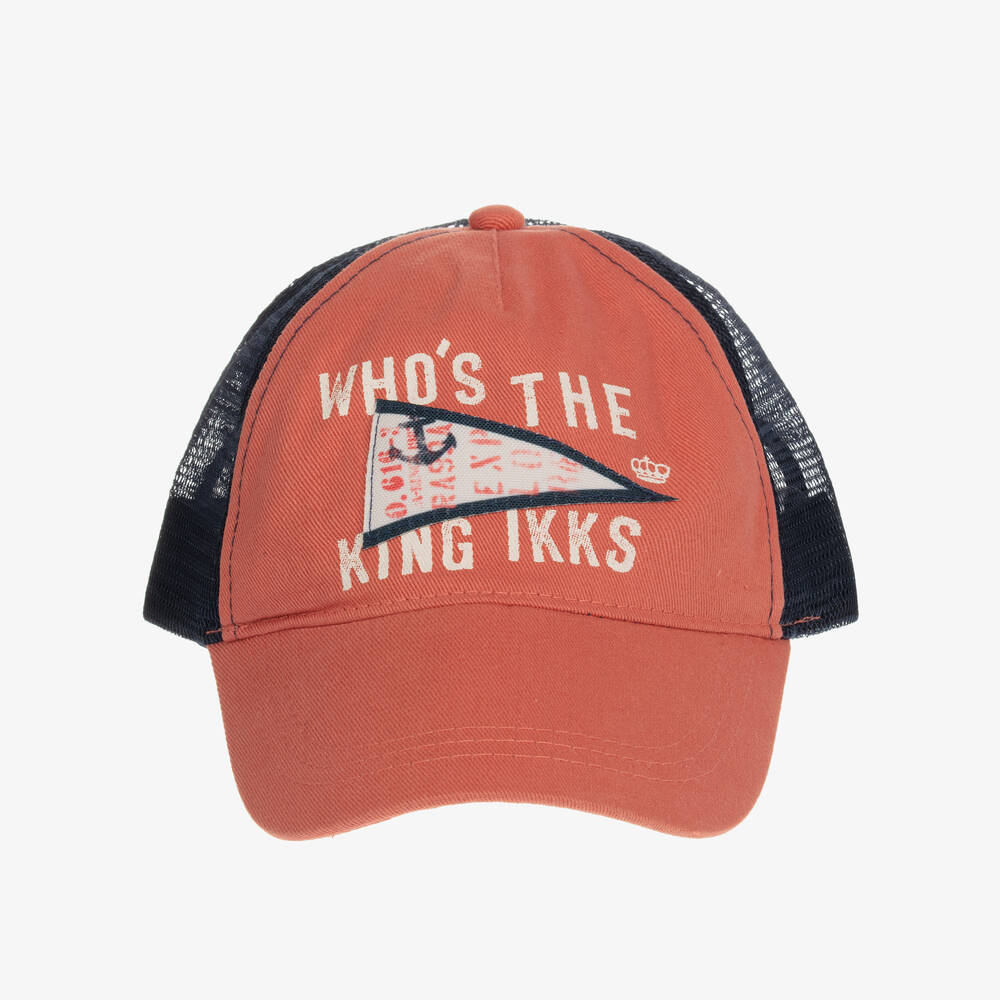 IKKS-Boys Orange & Blue Logo Cap | Childrensalon Outlet