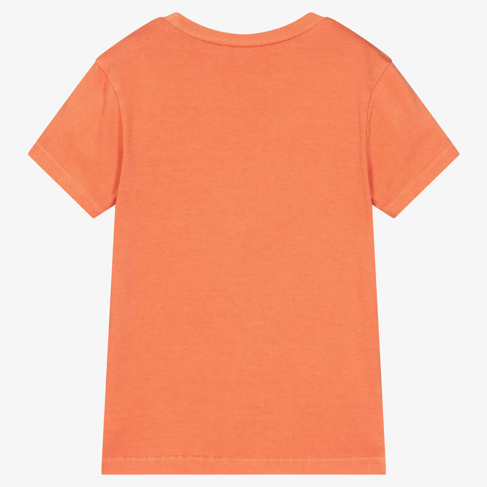 IKKS-Boys Orange Cotton T-Shirt | Childrensalon Outlet