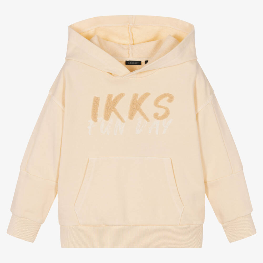 IKKS - Boys Pale Orange Cotton Hoodie | Childrensalon