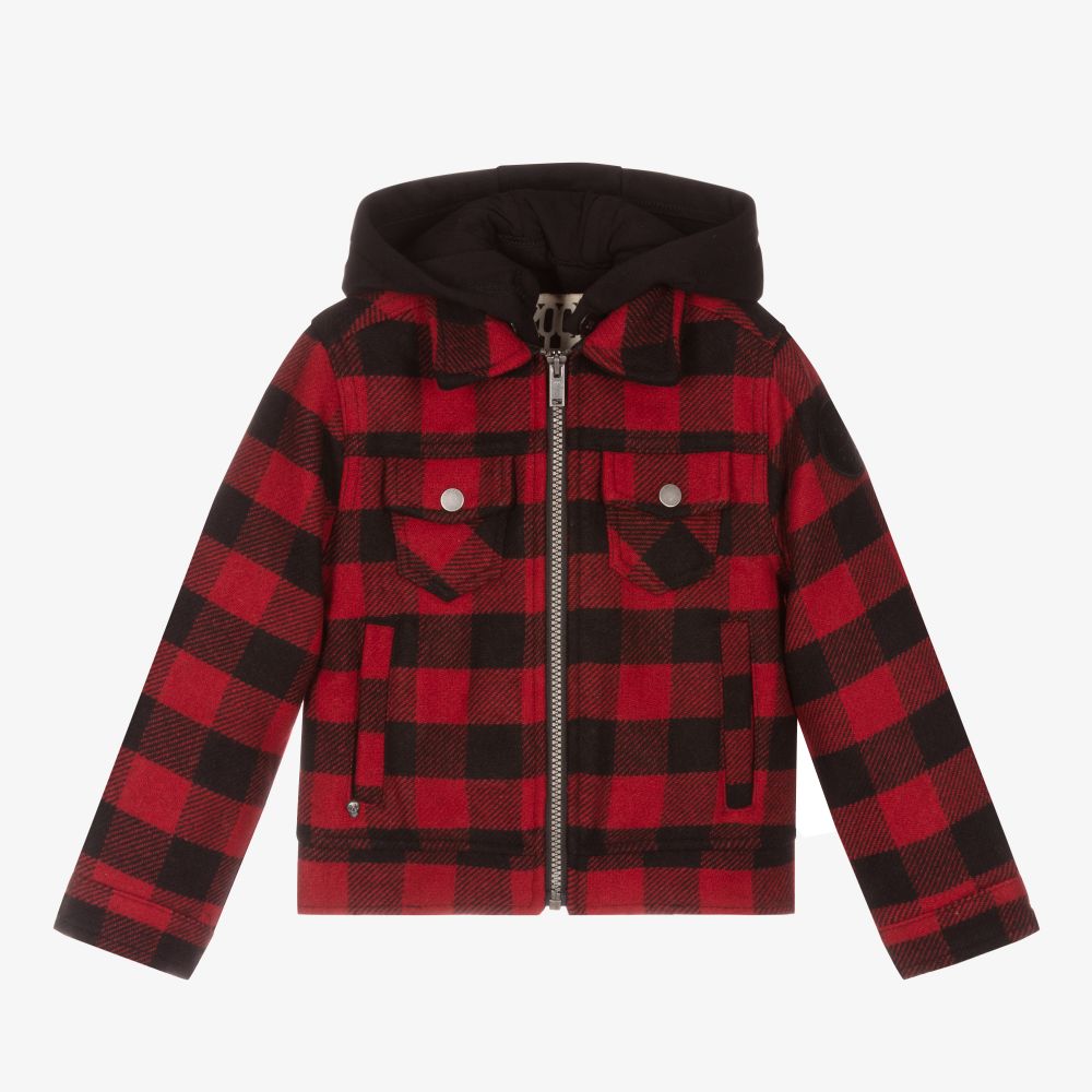 IKKS - Boys Red Check Jacket | Childrensalon