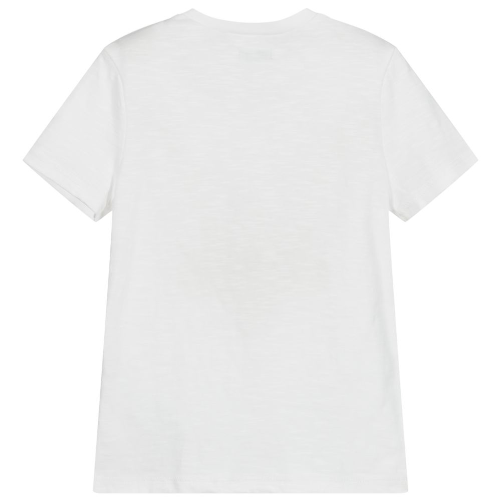 IKKS-Белая хлопковая футболка для мальчиков | Childrensalon Outlet