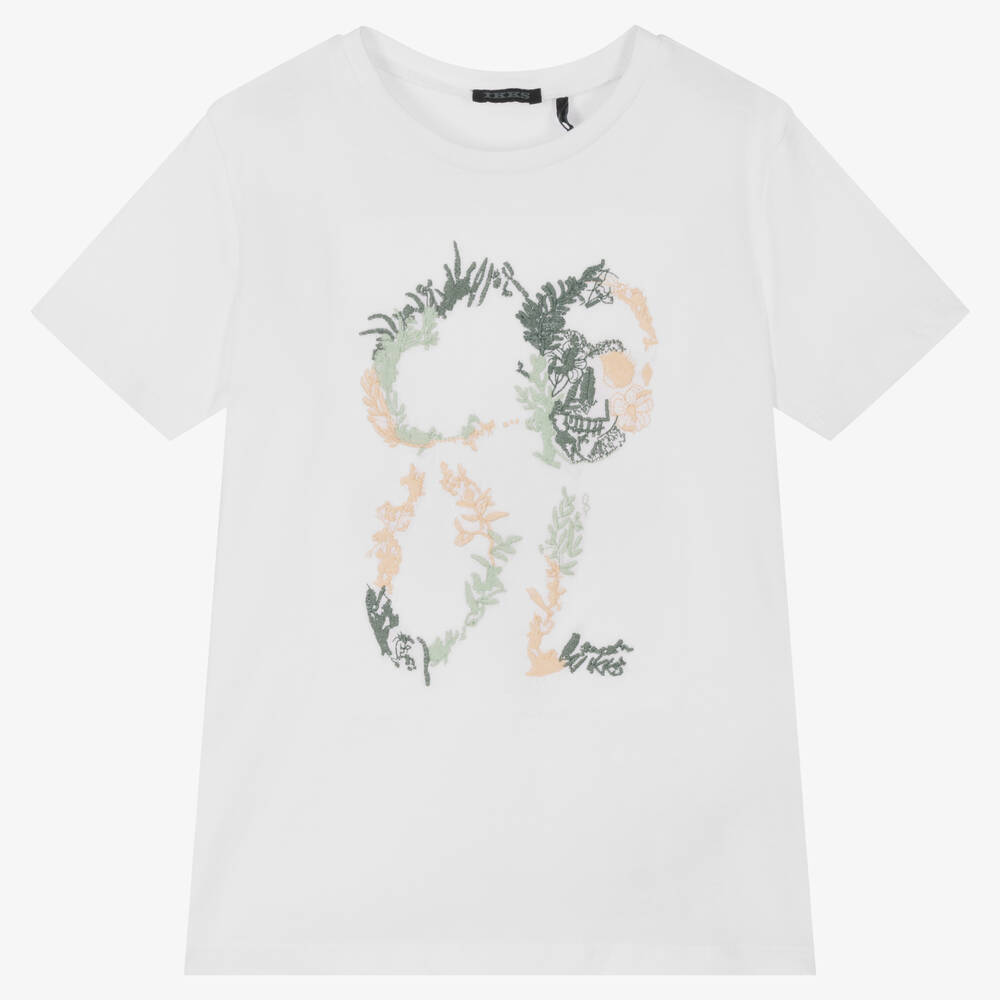 IKKS - Boys White Cotton T-Shirt | Childrensalon