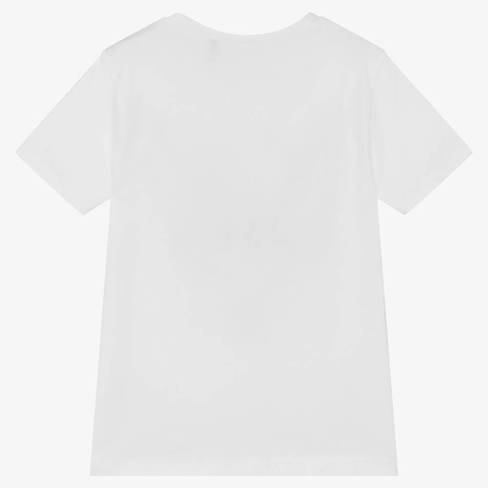 IKKS - Boys White Cotton T-Shirt | Childrensalon Outlet
