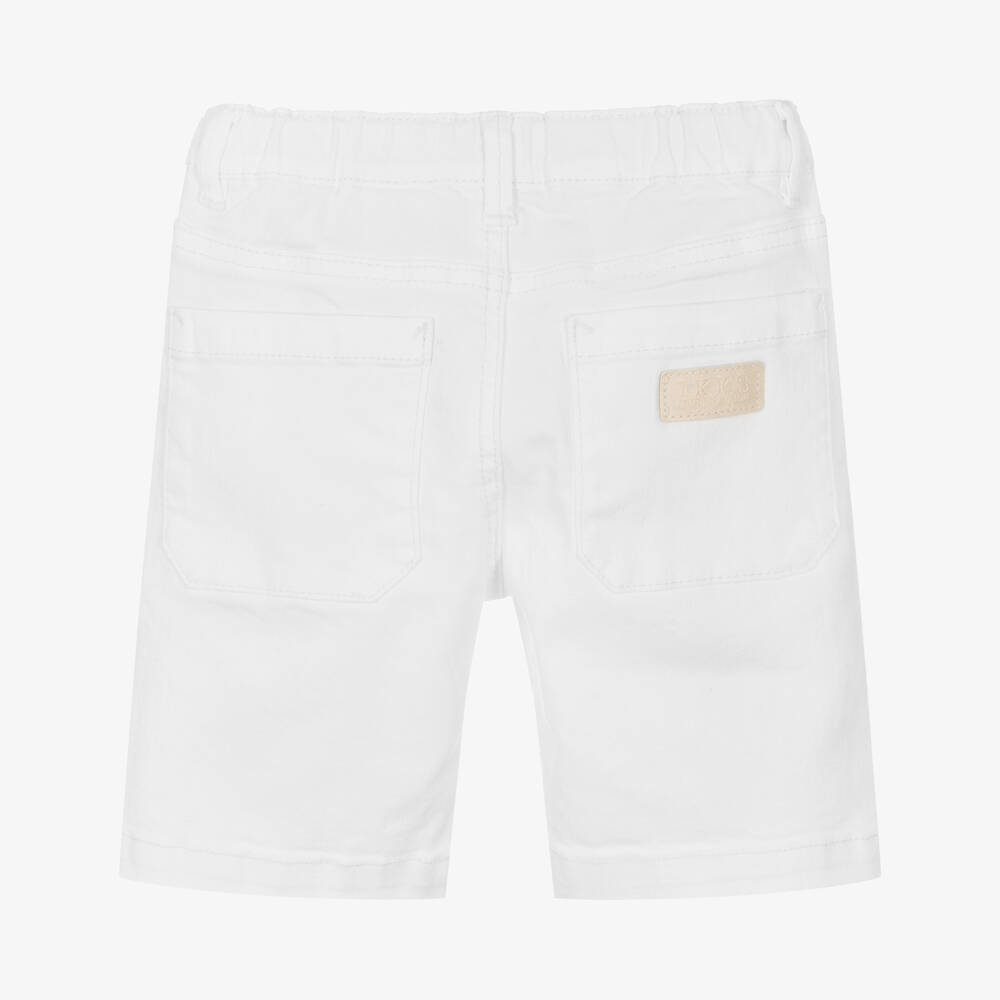 Boys white jean shorts outlet