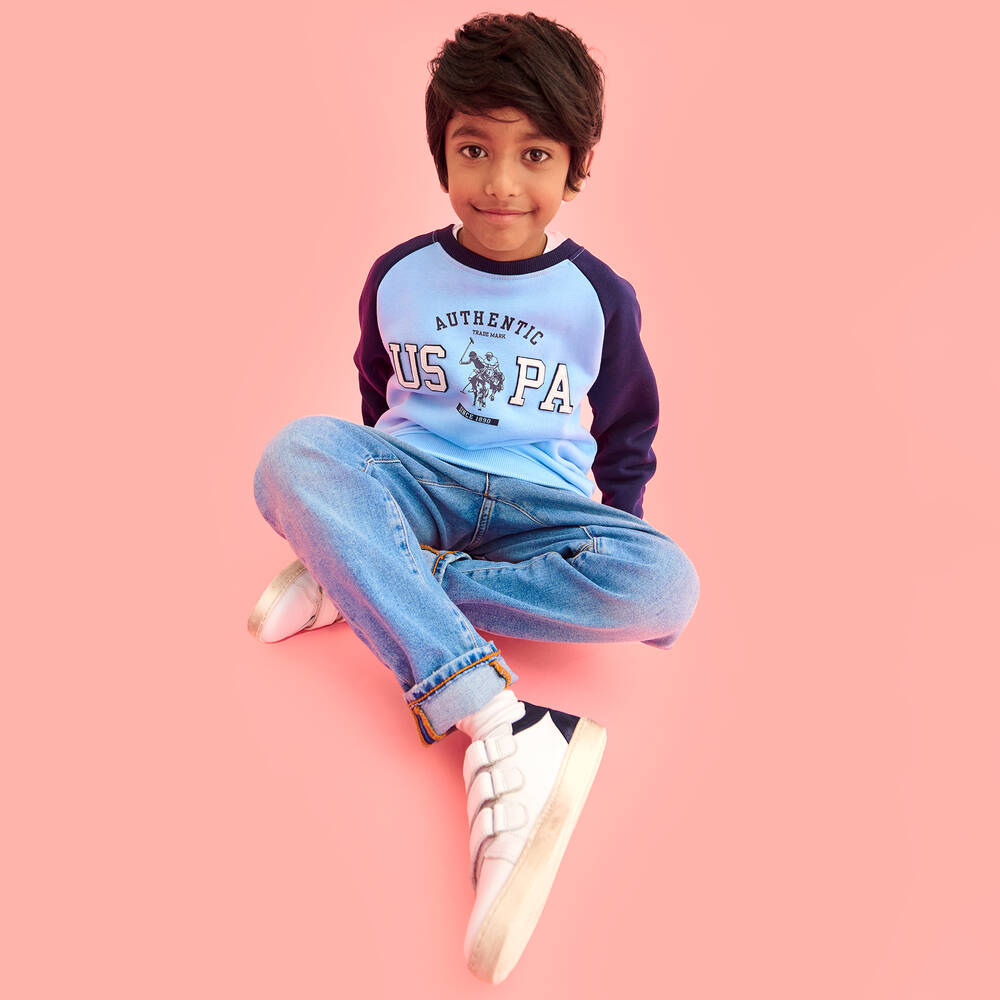 IKKS Boys White Leather Velcro Trainers