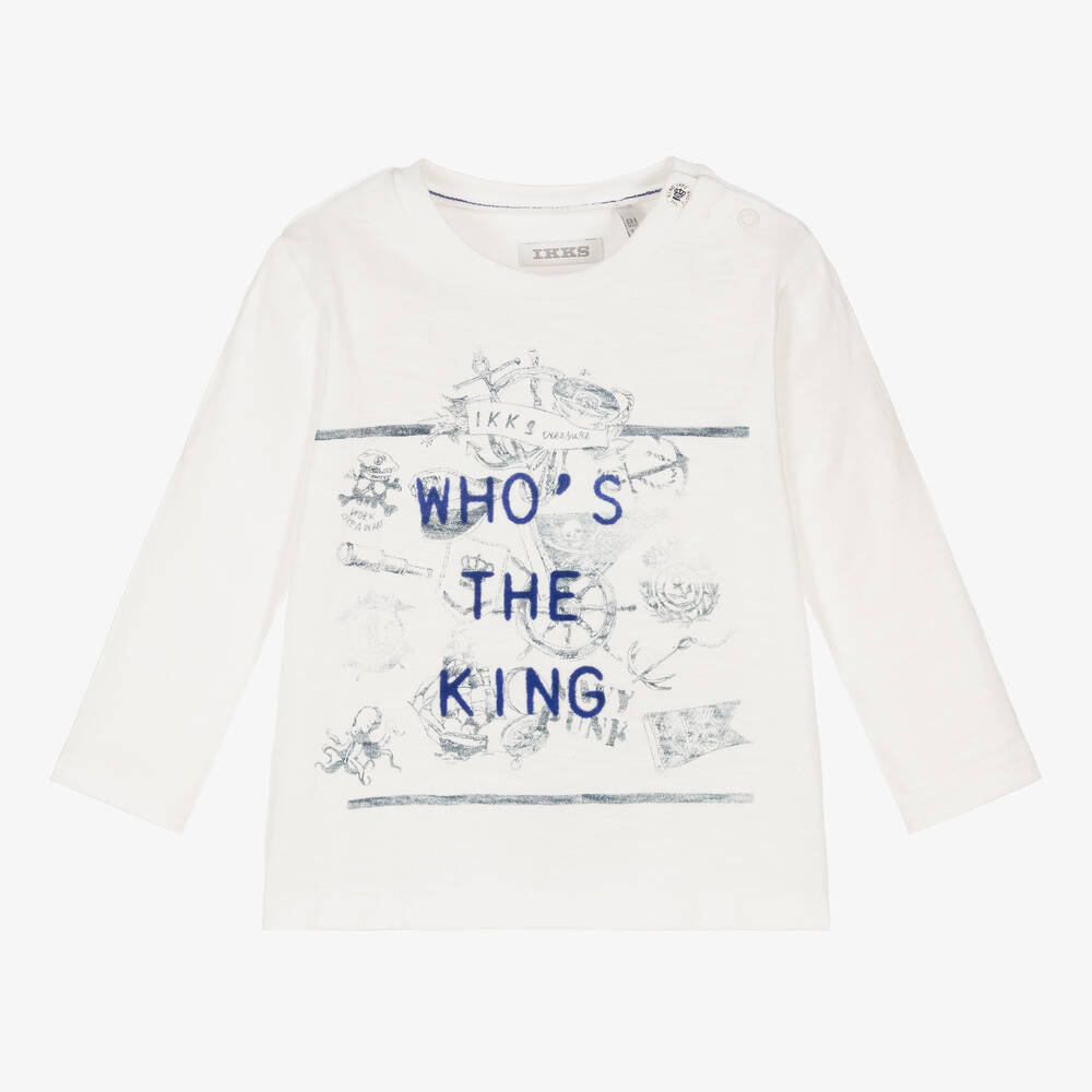 IKKS - Boys White Nautical Top | Childrensalon