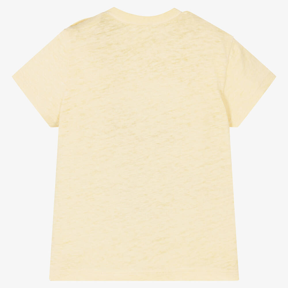IKKS-Boys Yellow Cotton T-Shirt | Childrensalon Outlet