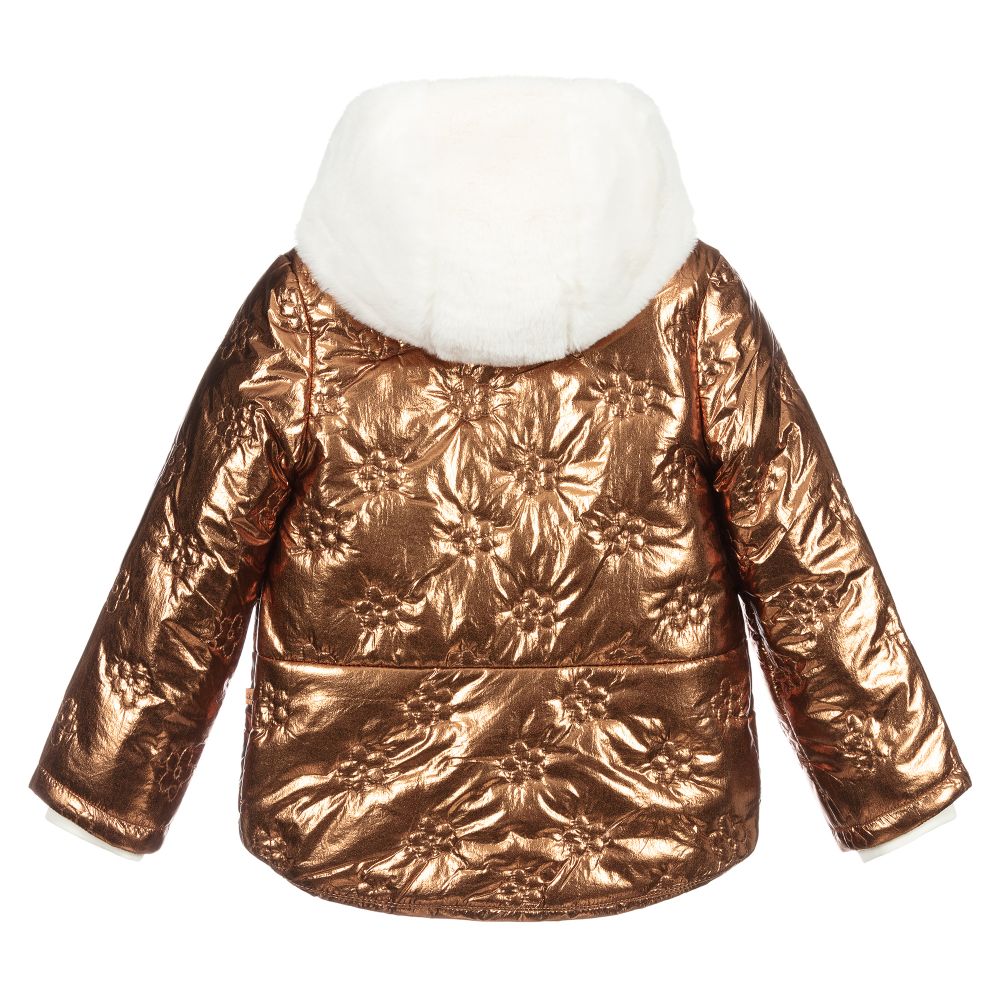 IKKS-Темно-золотистая куртка с капюшоном | Childrensalon Outlet