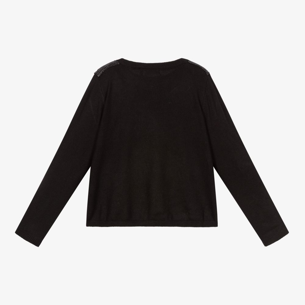 IKKS-Черный свитер с черепом для девочек | Childrensalon Outlet