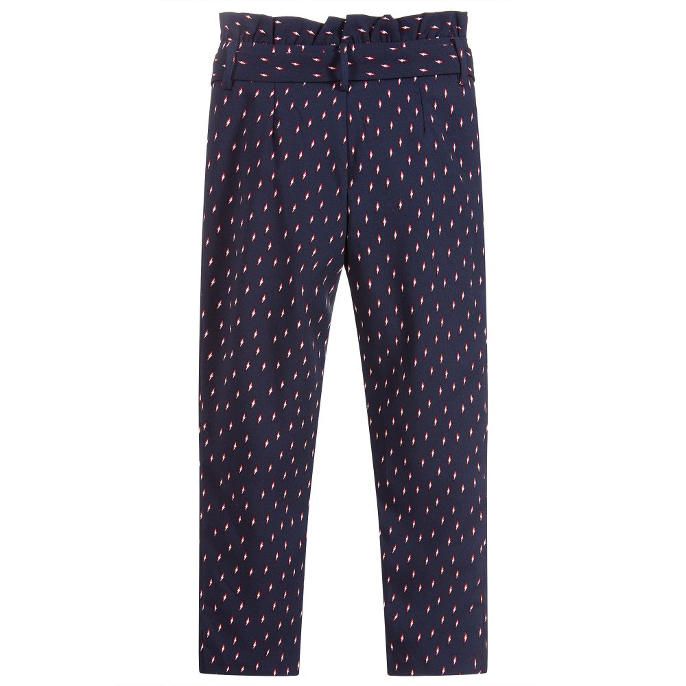 IKKS-Синие брюки из крепа для девочек | Childrensalon Outlet