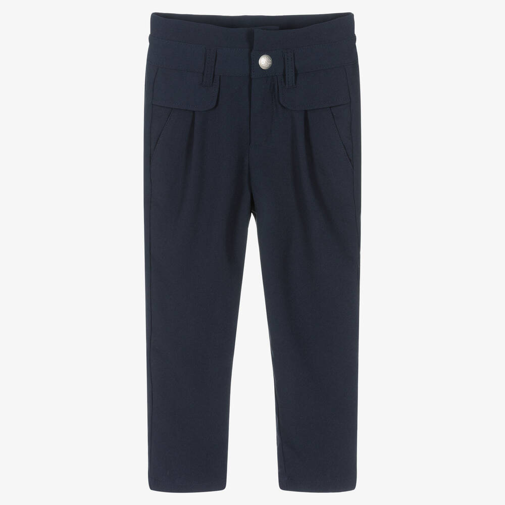 IKKS - Girls Blue Crêpe Trousers | Childrensalon