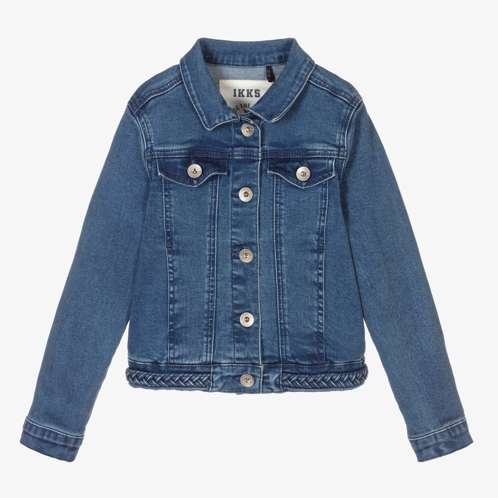 IKKS - Голубая джинсовая куртка для девочек | Childrensalon