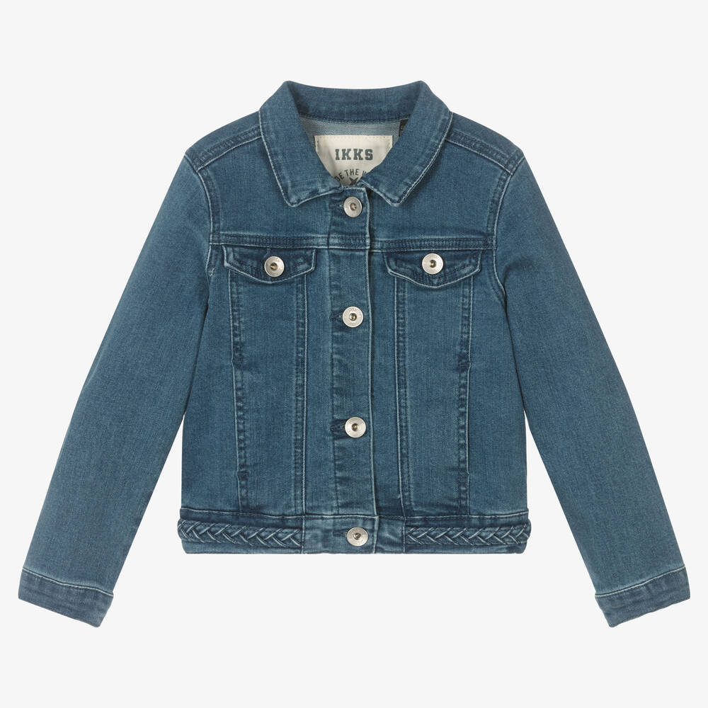 IKKS - Girls Blue Denim Jacket | Childrensalon Outlet