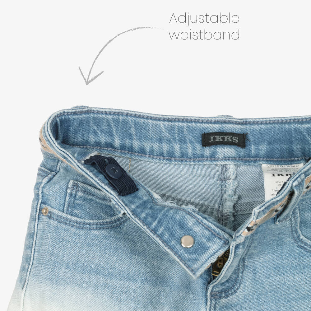 IKKS-Girls Blue Denim Shorts | Childrensalon Outlet