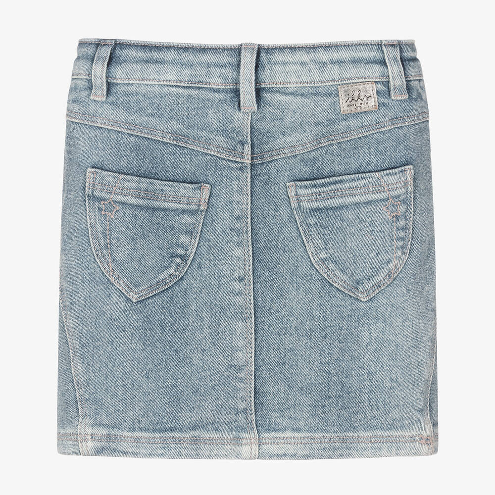 IKKS-Girls Blue Denim Skirt | Childrensalon Outlet
