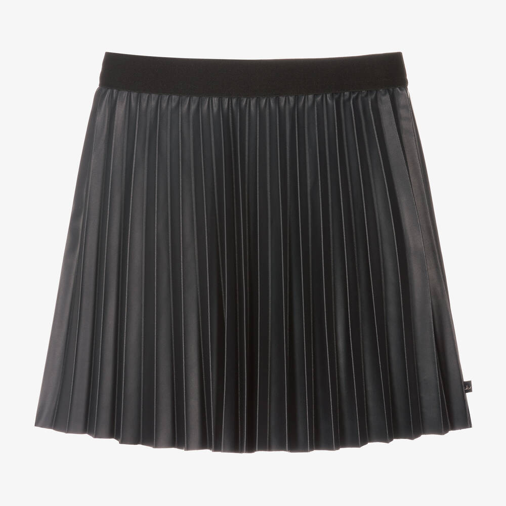 IKKS - Girls Blue Faux Leather Skirt | Childrensalon