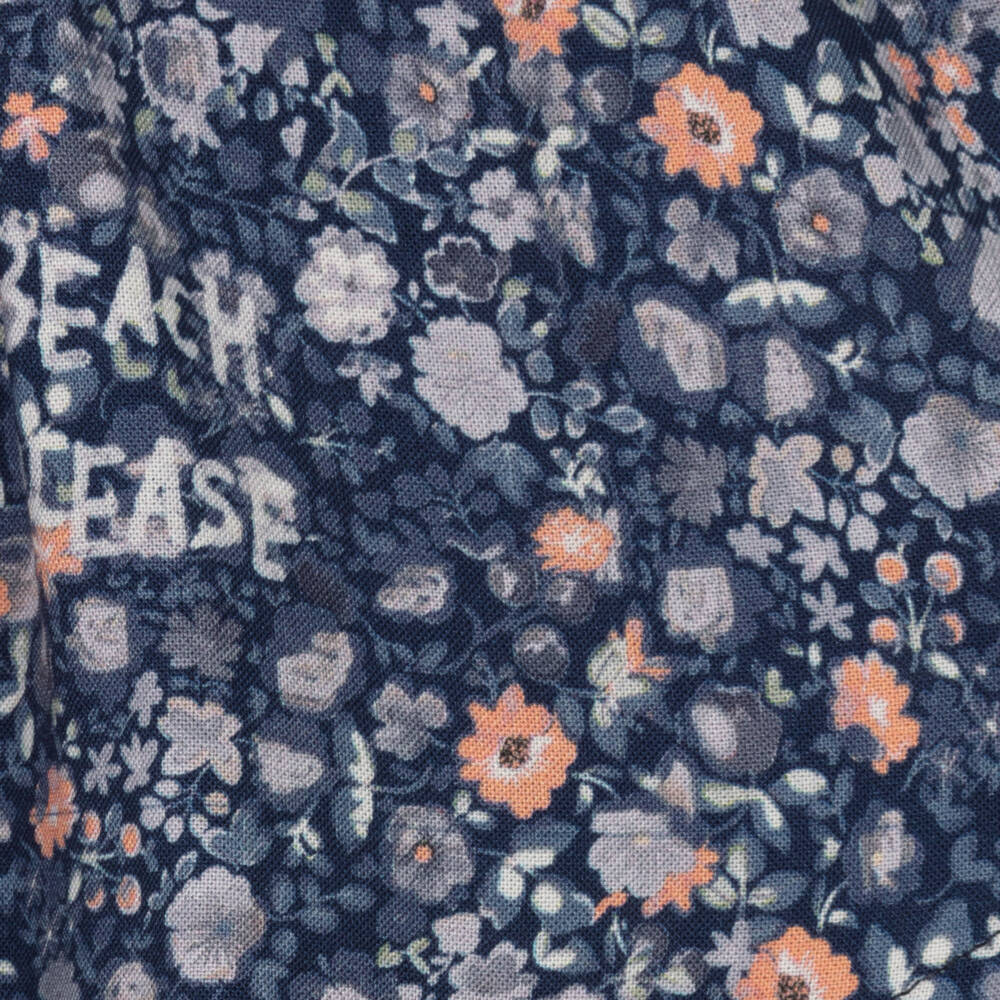 IKKS-Girls Blue Floral Viscose Skirt | Childrensalon Outlet