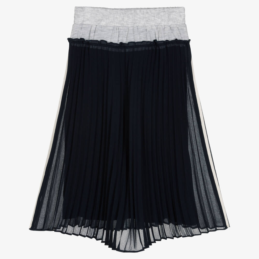 IKKS-Girls Blue Pleated Skirt | Childrensalon Outlet