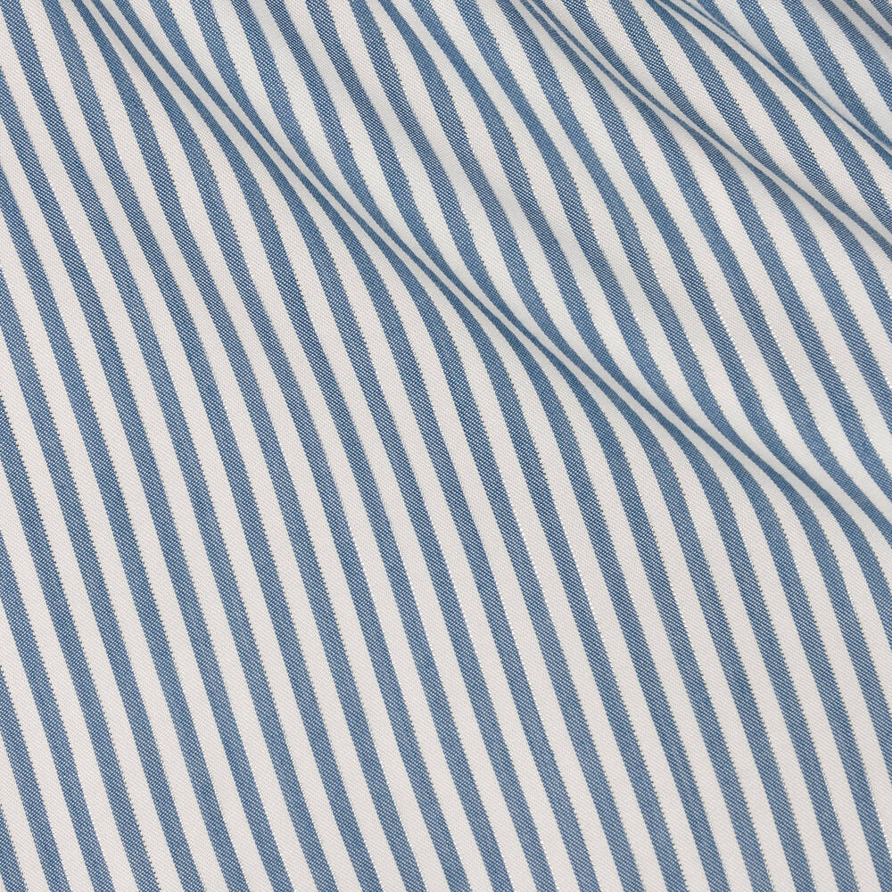 آي كيه كيه إس-Girls Blue Stripe Viscose Dress | Childrensalon Outlet