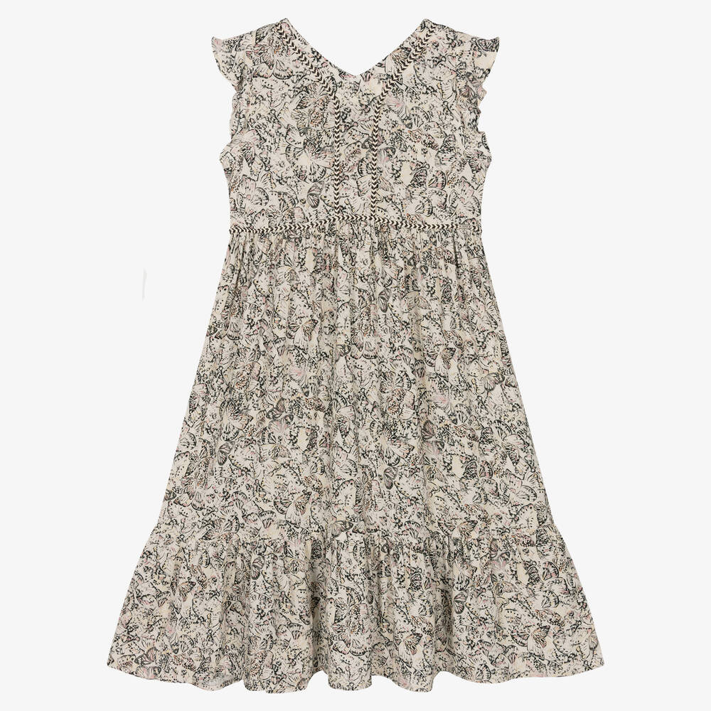 IKKS-Girls Butterfly Print Dress | Childrensalon Outlet