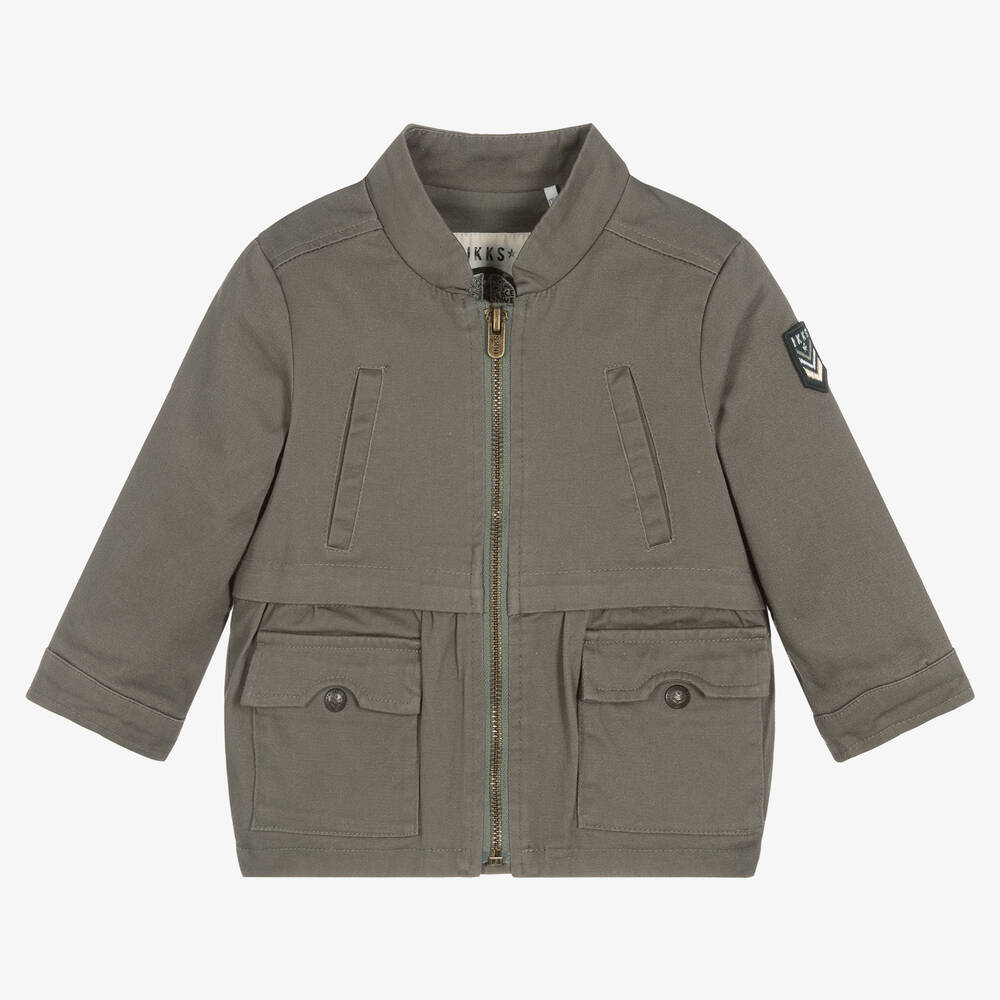 IKKS - Girls Green Military Jacket | Childrensalon