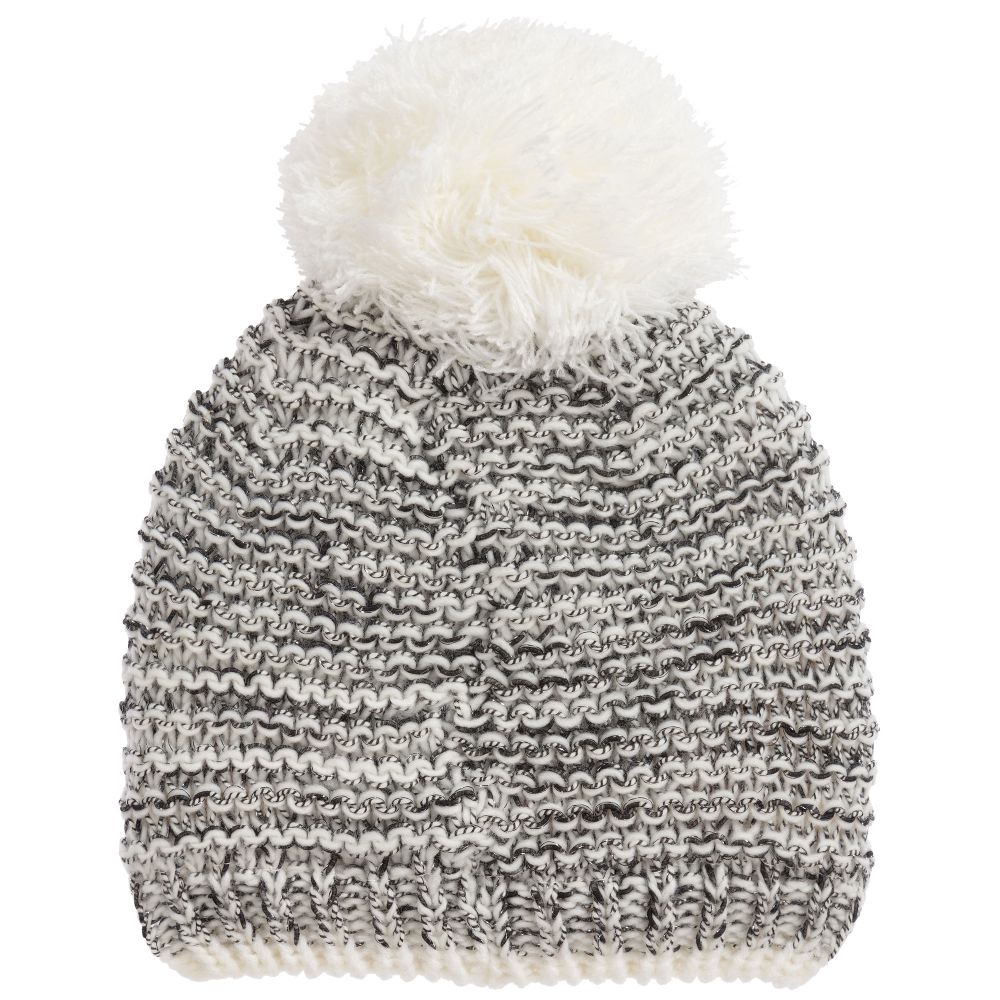 IKKS-Girls Grey Knitted Hat | Childrensalon Outlet