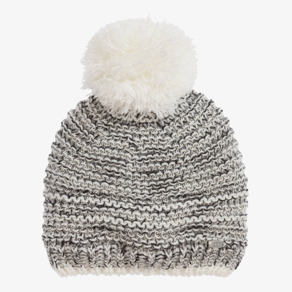 IKKS-Girls Grey Knitted Hat | Childrensalon Outlet