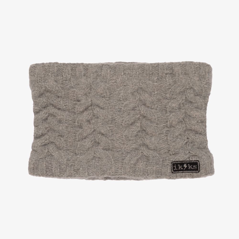 IKKS-Girls Grey Knitted Hat Set | Childrensalon Outlet