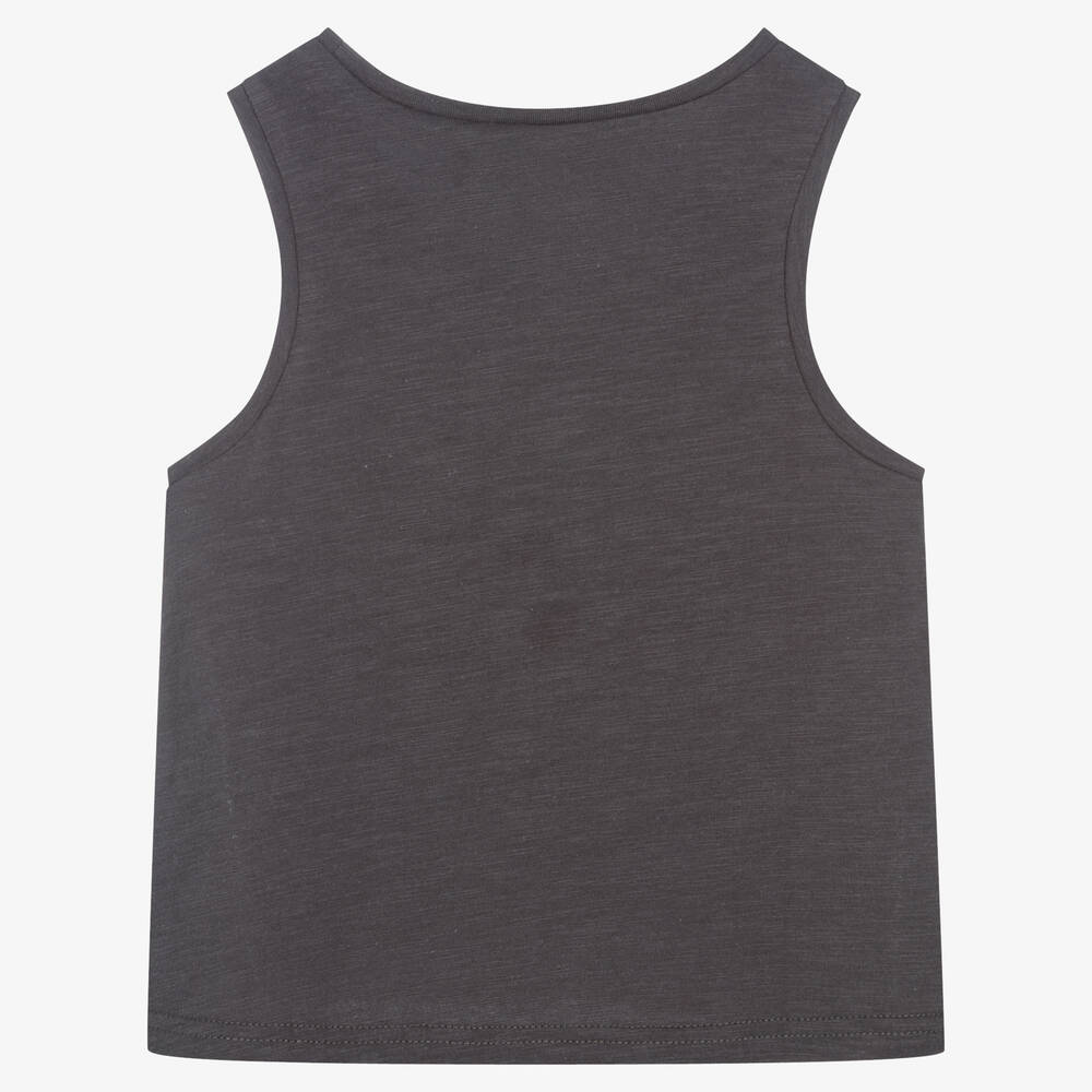 IKKS-Girls Grey Sleeveless T-Shirt | Childrensalon Outlet