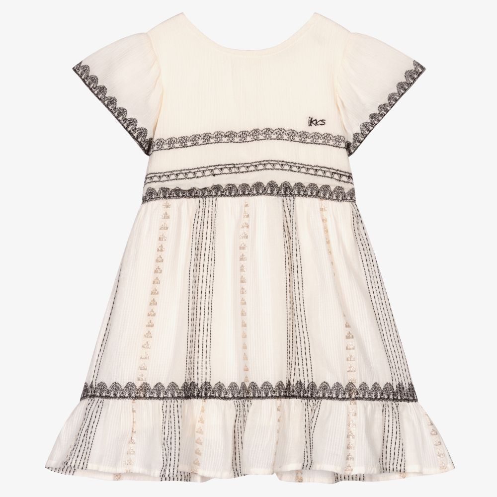 IKKS - Robe ivoire brodée Fille | Childrensalon