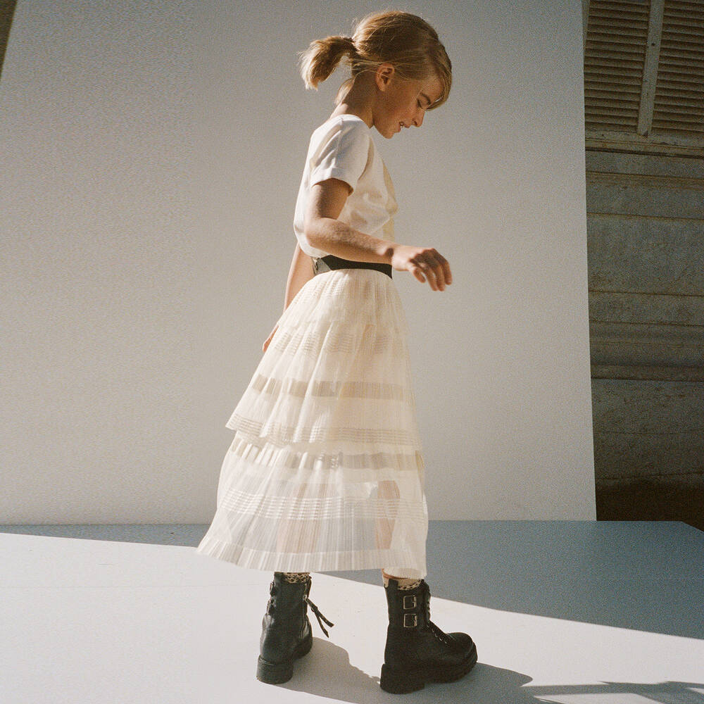 IKKS-Girls Ivory Maxi Skirt | Childrensalon Outlet