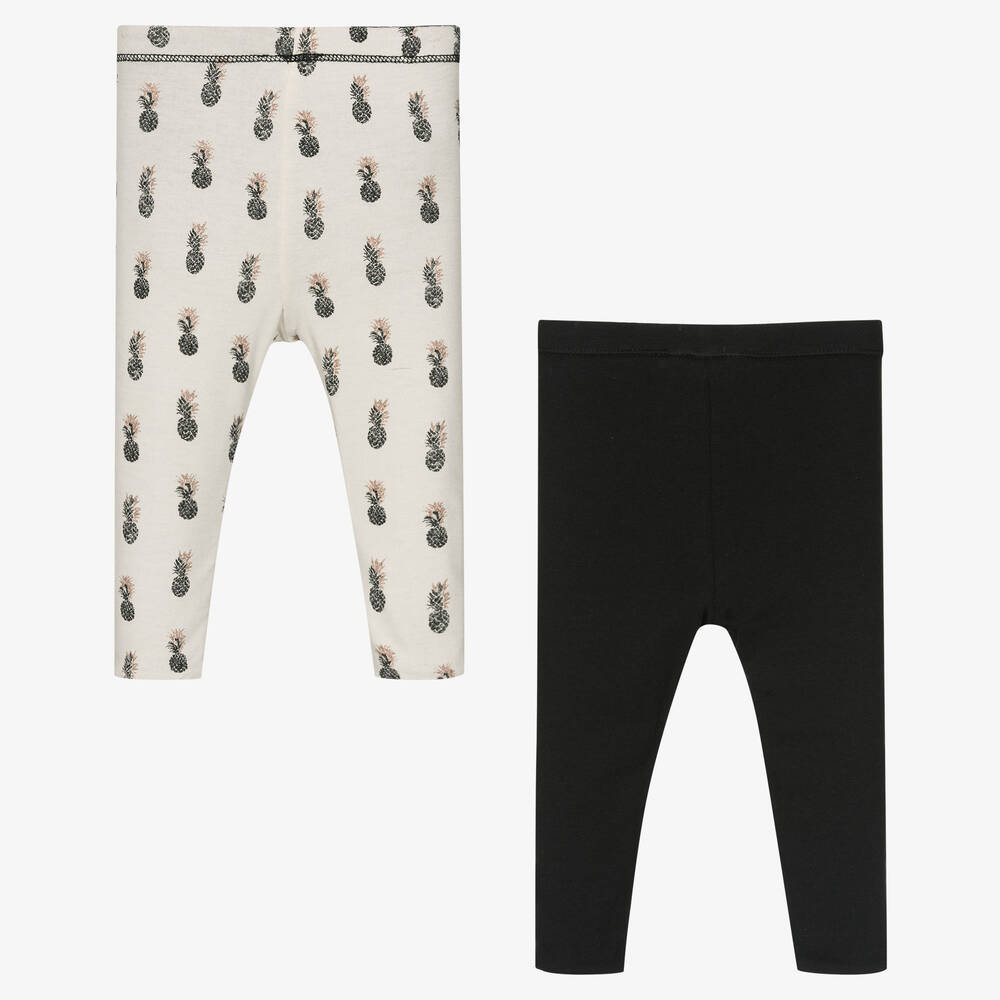 آي كيه كيه إس-Girls Ivory Reversible Leggings | Childrensalon Outlet