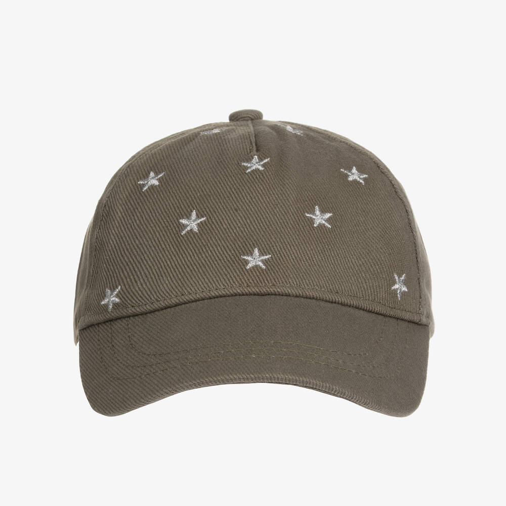 IKKS-Girls Khaki Green & Silver Star Cap | Childrensalon Outlet