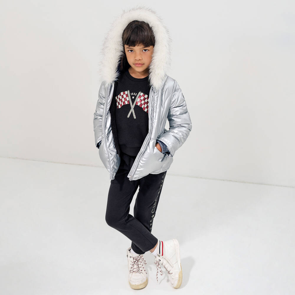 IKKS-جوغرز قطن لون كحلي للبنات | Childrensalon Outlet