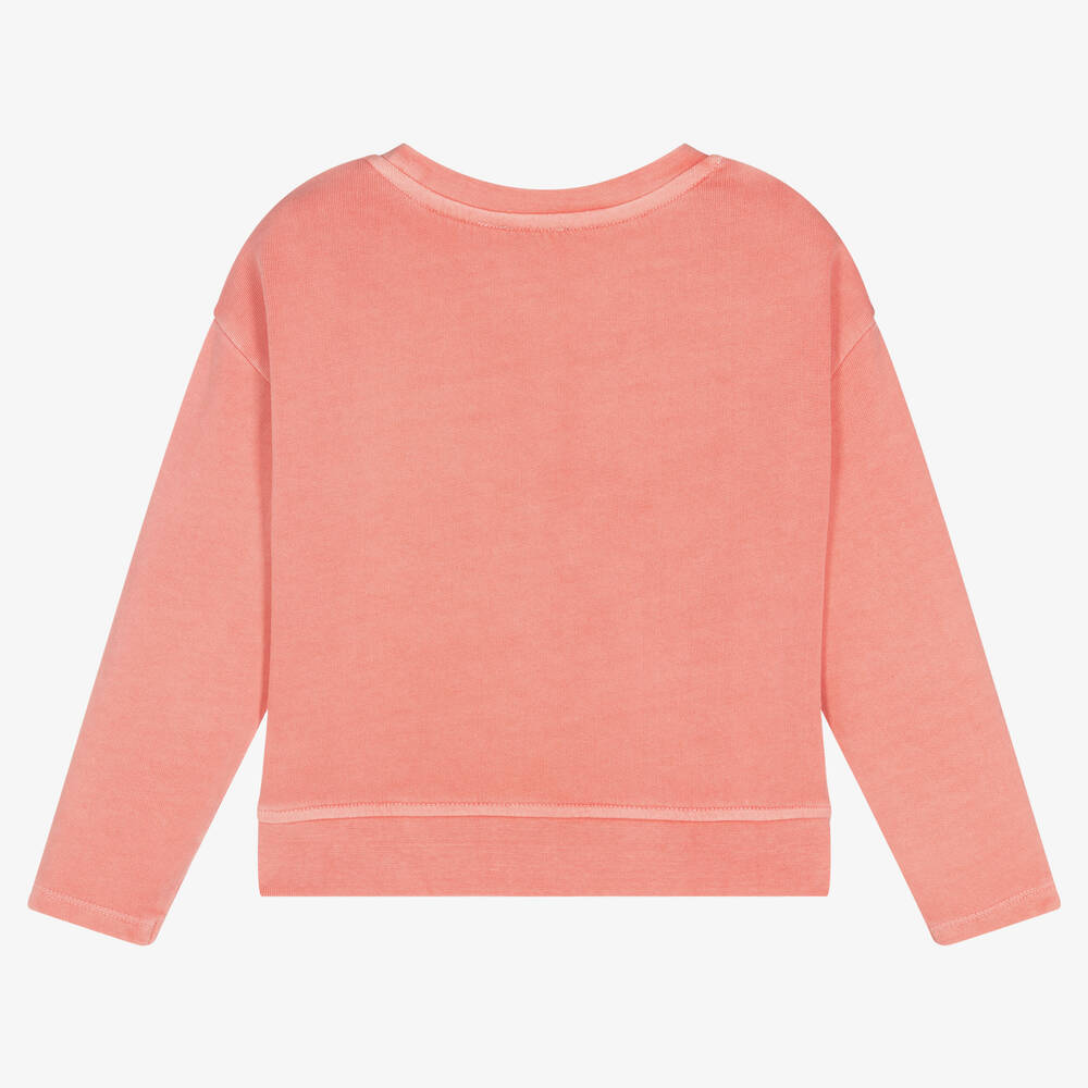 IKKS Girls Orange Cotton Sweatshirt