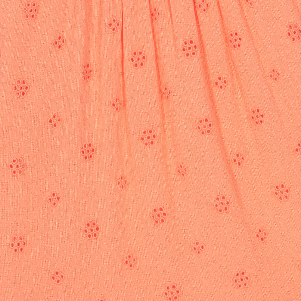 IKKS-Girls Orange Viscose Dress | Childrensalon Outlet