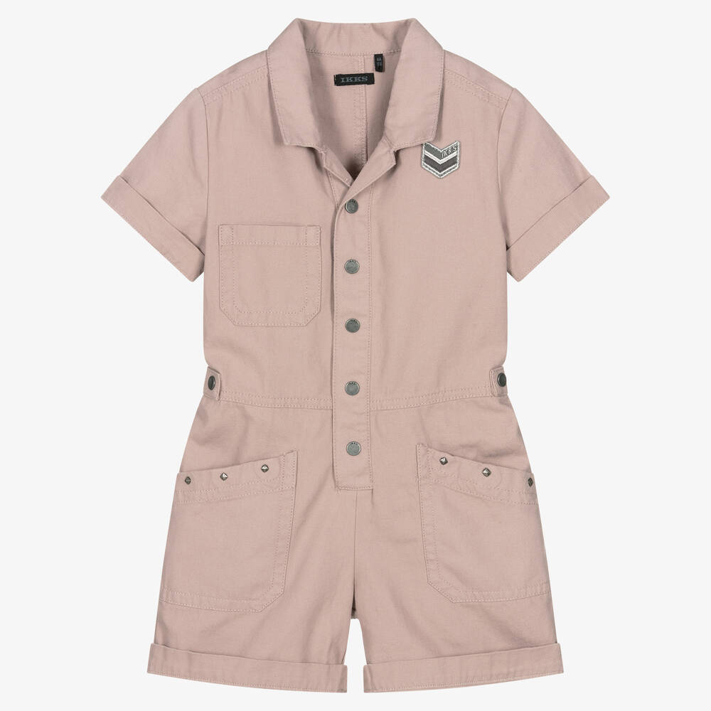 IKKS - Girls Pale Purple Cotton Playsuit | Childrensalon