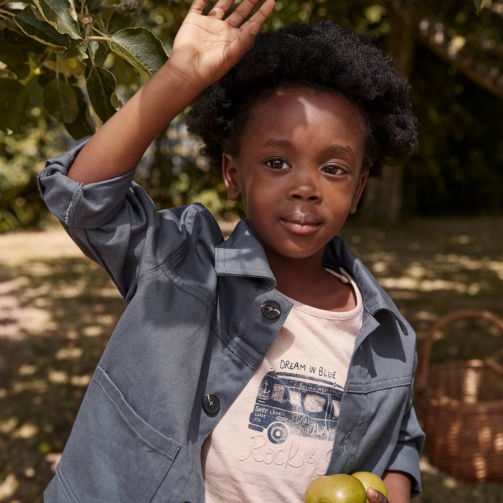 IKKS T shirt rose Camping car Fille Childrensalon Outlet