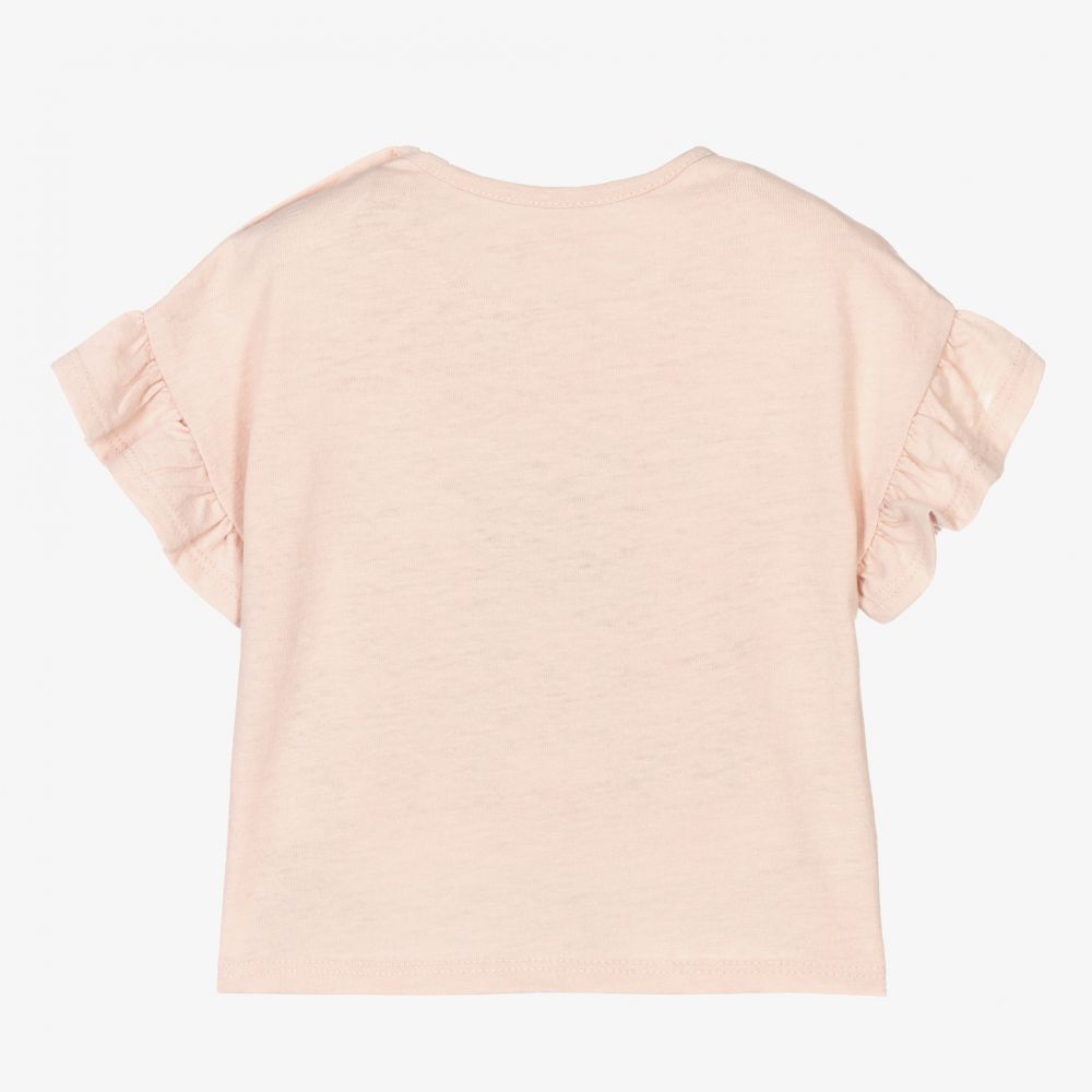 IKKS-Розовая футболка с домом на колесах для девочек | Childrensalon Outlet