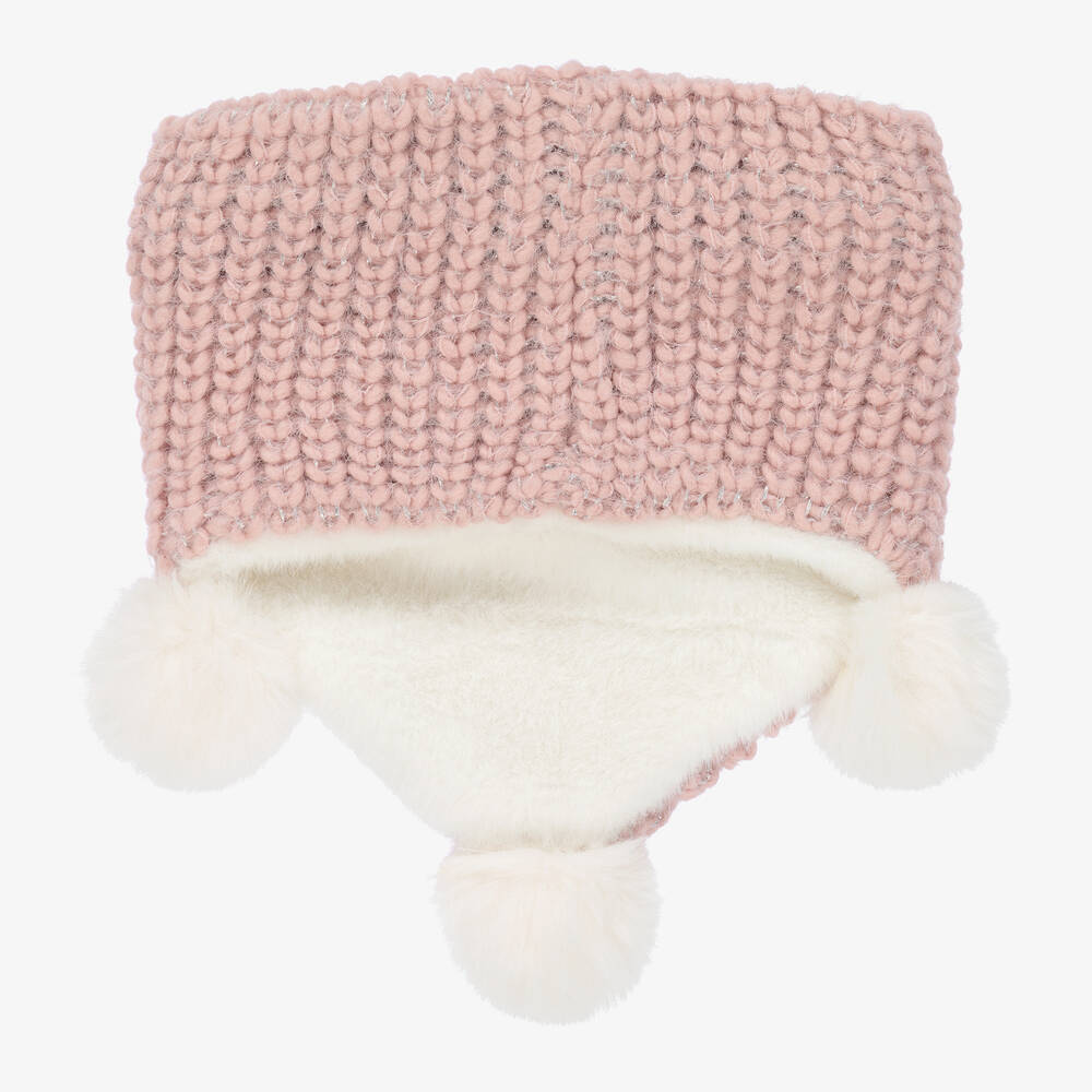 IKKS-Girls Pink Knitted Snood | Childrensalon Outlet