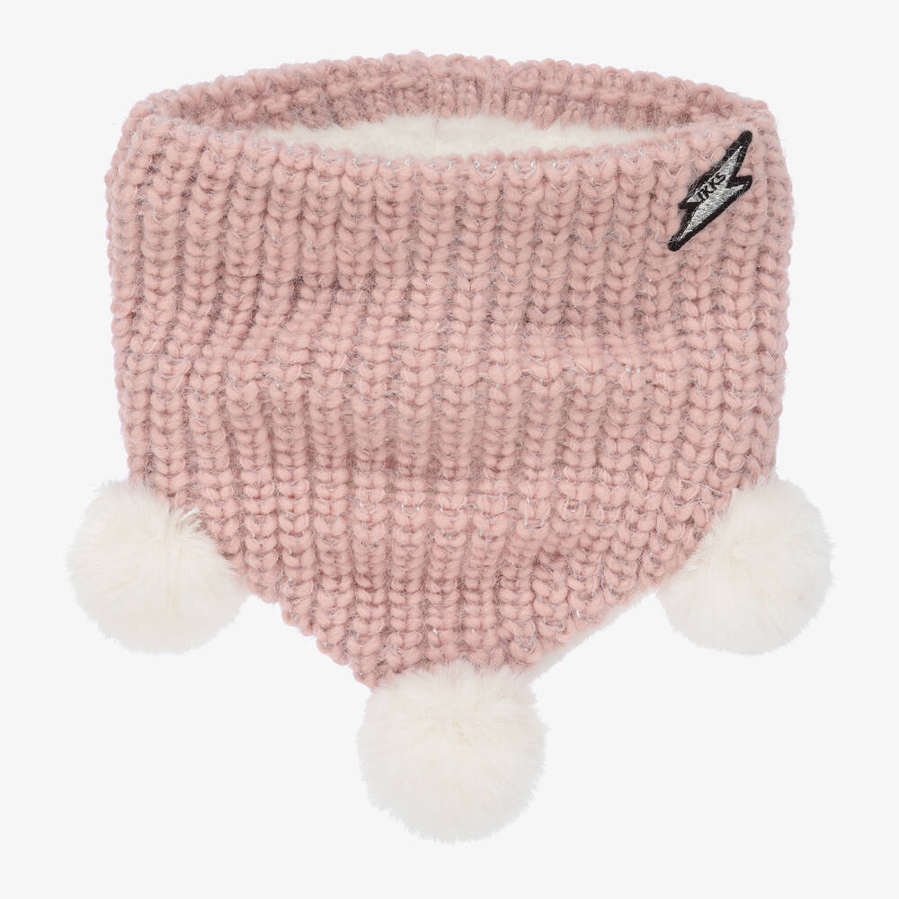 IKKS - Girls Pink Knitted Snood | Childrensalon