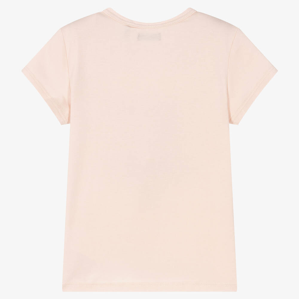 IKKS-Girls Pink Skull Print T-Shirt | Childrensalon Outlet