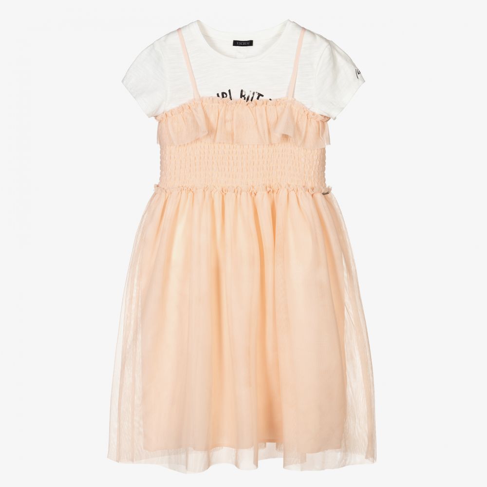 IKKS - Girls Pink Tulle Dress Set | Childrensalon